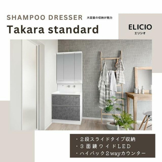 【構造・工法・仕様】 | 甲府市富士見1丁目 新築 バリアフリーのオール電化住宅 | 洗面化粧台の仕様。シャワー付。