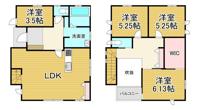 喜多川369-13中古住宅の間取り