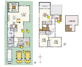 【間取り】 | 岐阜市鏡島新築分譲全10区画！太陽光発電システム搭載！ZEH住宅！耐震等級3・住宅性能評価書取得！ | 岐阜市鏡島新築分譲全10区画！太陽光発電システム搭載！ZEH住宅！耐震等級3・住宅性能評価書取得！