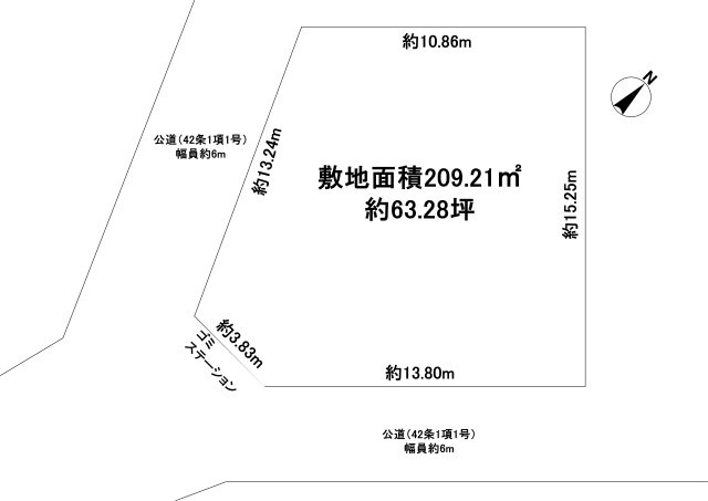 垂水区神陵台8丁目土地の土地図