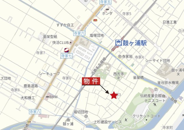 鈴鹿市寺家3丁目の地図|広域Map