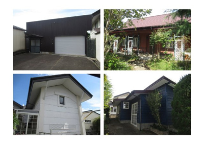 【外観】 | 三種町森岳小狭間・中古土地建物5棟 | 建物4棟のまとめ外観