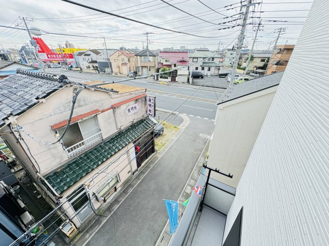 三郷市戸ヶ崎１丁目新築戸建【戸ヶ崎小学校：4分】の展望|3ｆバルコニーより道路側眺望