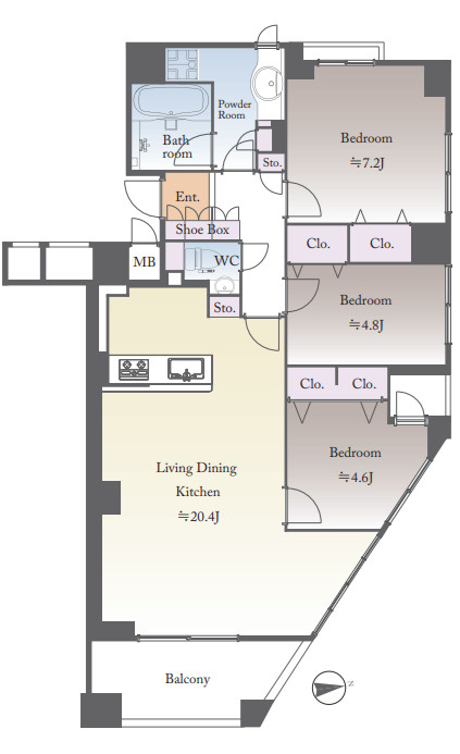 アルス衣笠・金閣寺道の間取り