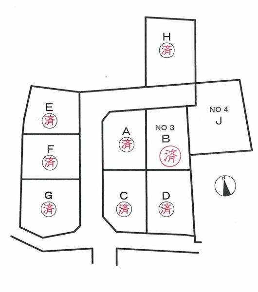 直川分譲地（J号地）の土地図