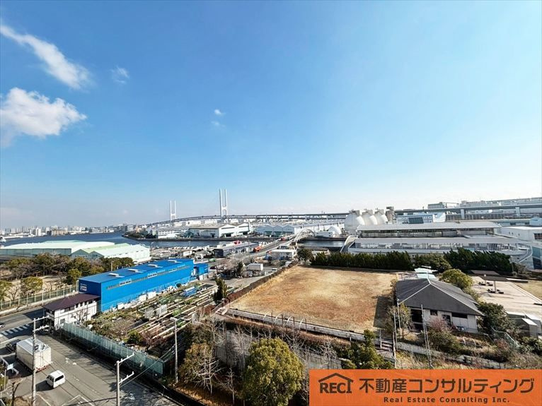 魚崎レックスマンション弐号棟の展望|周辺はスーパー多数