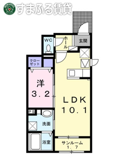 【間取り】 | パークサイド針崎　弐番館　岡崎市針崎