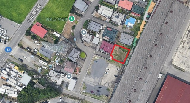 小山市大字粟宮の土地図