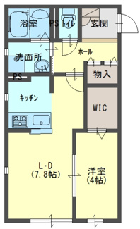 【間取り】 | アルページュ頌徳A棟