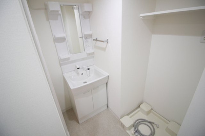 【独立洗面台】 | エグゼ阿倍野 | シャンプードレッサー付き洗面台と洗濯パン