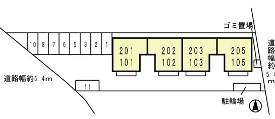 モーツァルト南笹原の区画図