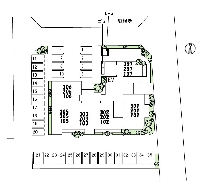 アルビレオの区画図