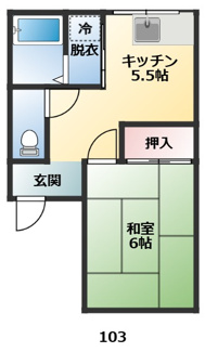 【間取り】 | コーポあじさい