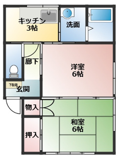 【間取り】 | コーポあじさい