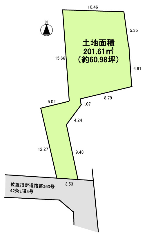 渕上　平屋中古戸建　の区画図