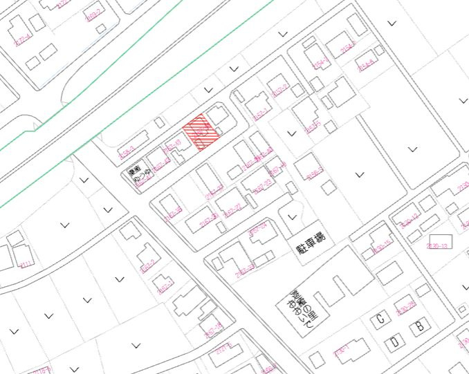 都城市高城町大井手の売地の土地図