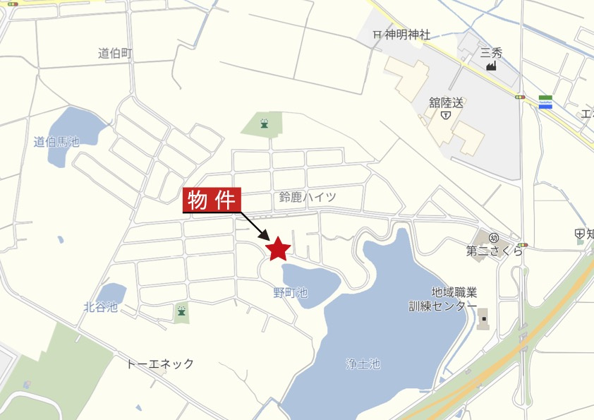 鈴鹿市鈴鹿ハイツの地図|広域Map

