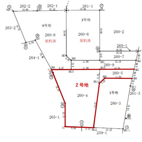 コンフォートヒルズ前橋横手町１期　２号地の土地図