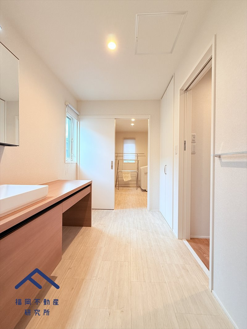 中央区地行３丁目　戸建ての独立洗面台