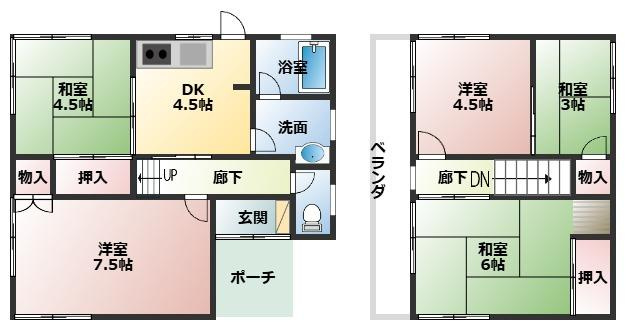 八戸市白銀台6丁目の区画図
