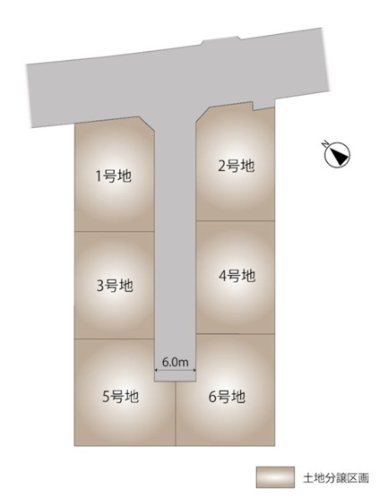 【区画図】 | 深谷市上柴町東３丁目　フェリディアガーデン　未入居戸建　全6区画　2号棟