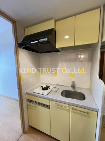 シャンティ千歳のキッチン|コンパクトなキッチンで掃除もラクラク