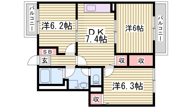 サンエイトＣの間取り