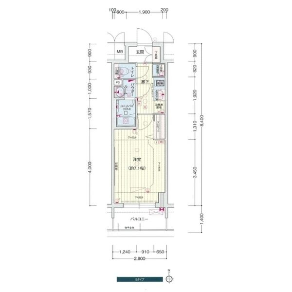 プレサンス桜通ベルノの間取り