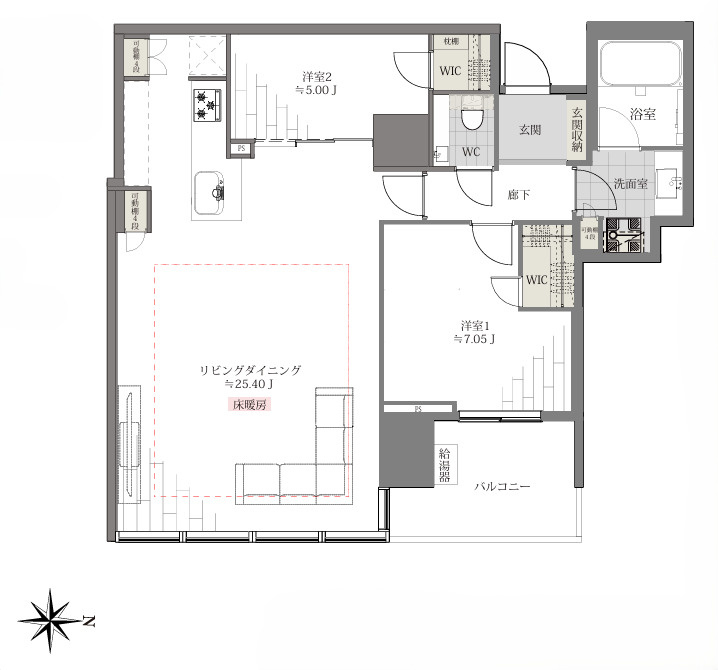 ワールドシティタワーズブリーズタワーの間取り