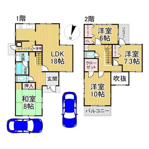 泉佐野市泉ケ丘２丁目戸建の間取り