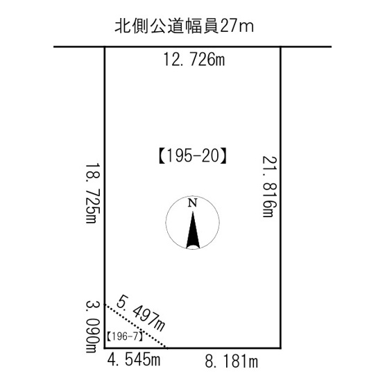 【土地図】 | 北見市光西町１９５番２０、１９６番７　売地