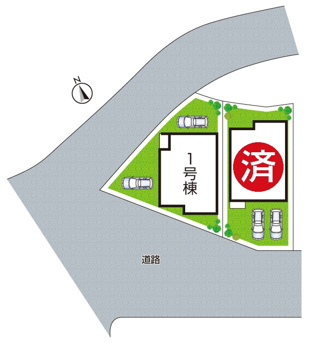 桜井市金屋　第6期　新築一戸建ての区画図|全２区画