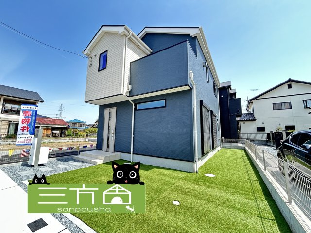 新築　高崎市江木町23-1期　LIGNAGE　1号棟の外観|現地写真　2025年3月完成！ご内覧等、お気軽にお問合せください♪　							
