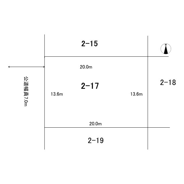 白糠町東3条北2丁目　古屋付土地の土地図