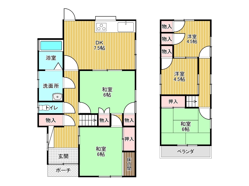 姫路市御立西1丁目/中古戸建の間取り