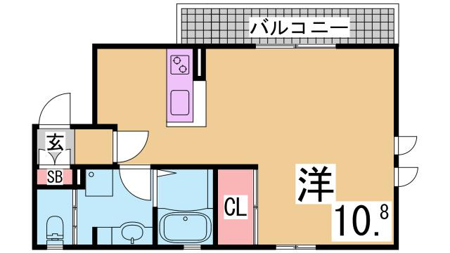 神戸市兵庫区南逆瀬川町のアパートの間取り
