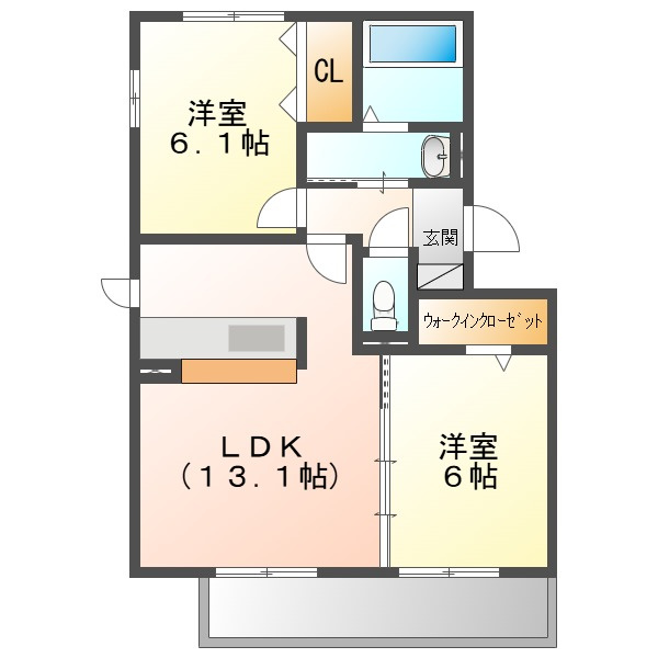 クレスト高柳の間取り