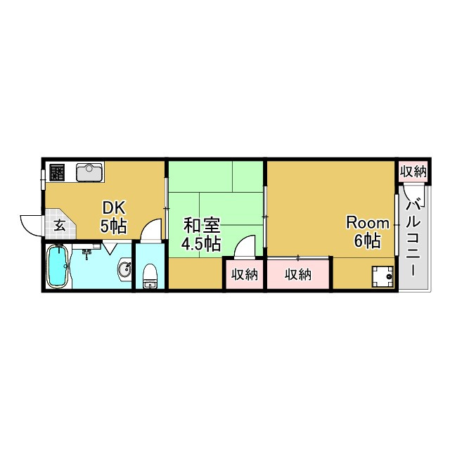 神戸市兵庫区上三条町の賃貸マンションの間取り