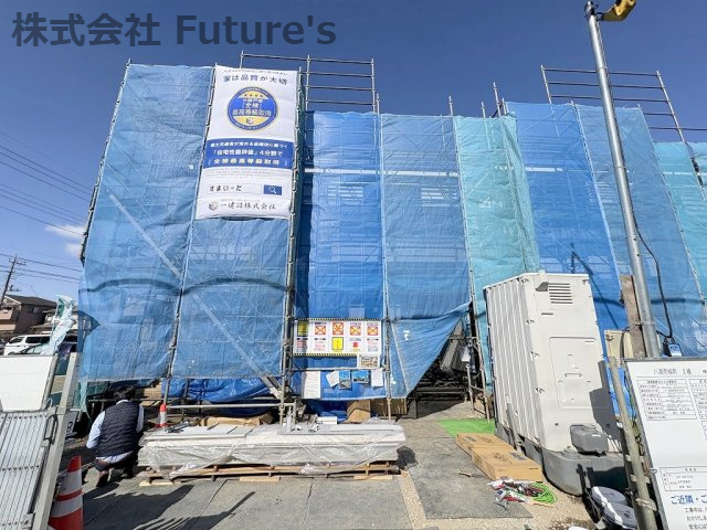 八潮市緑町　新築戸建　全2棟　1号棟の外観|現地の写真になります。