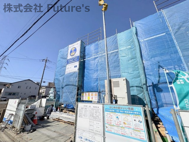 八潮市緑町　新築戸建　全2棟　1号棟の外観|現地の写真になります。