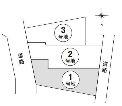 宝塚市花屋敷松ガ丘　新築一戸建ての区画図|全３区画