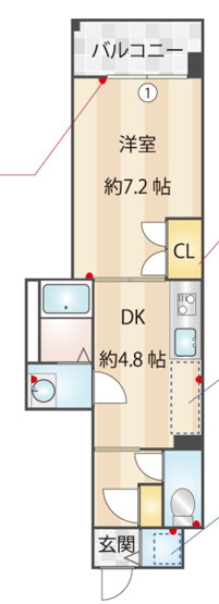 【間取り】 | エンクレスト天神WING | 現況優先。