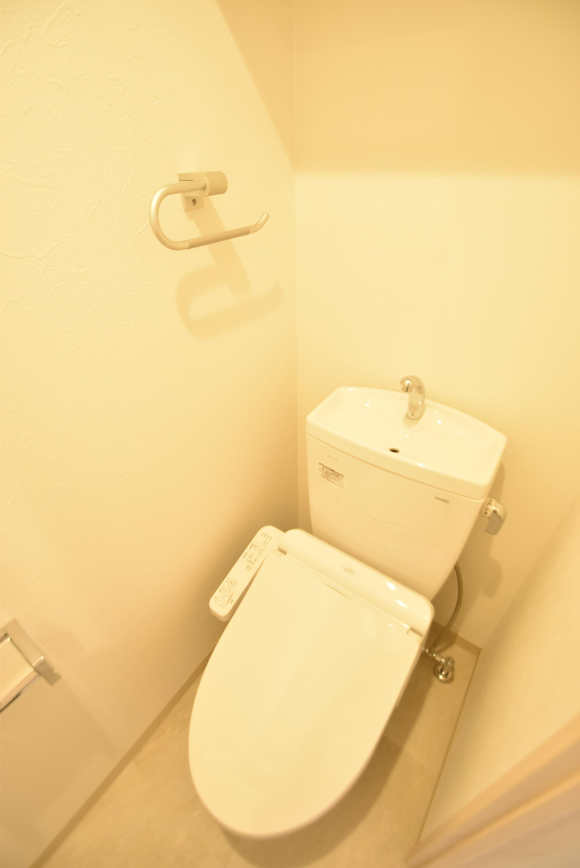 大阪市城東区中央３丁目の賃貸マンションのトイレ