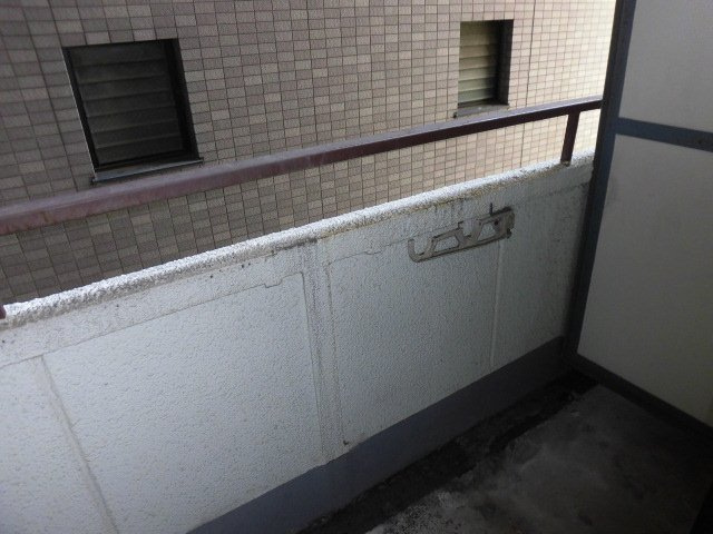 大阪市中央区谷町７丁目の賃貸マンションのバルコニー