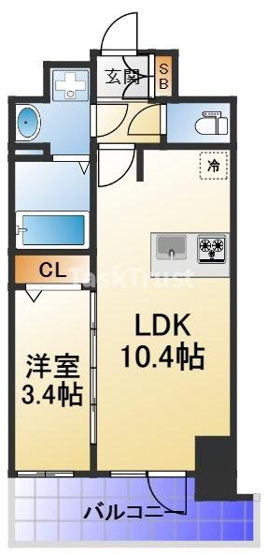 【間取り】 | S-RESIDENCE堺筋本町Deux