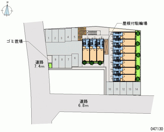 レオパレス富田林西の区画図