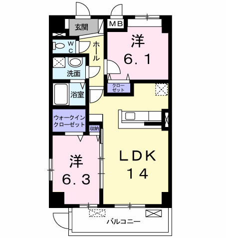 【間取り】 | ディアコート新長田