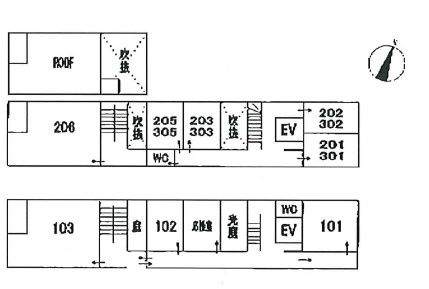 大津市馬場２丁目の店舗事務所の区画図