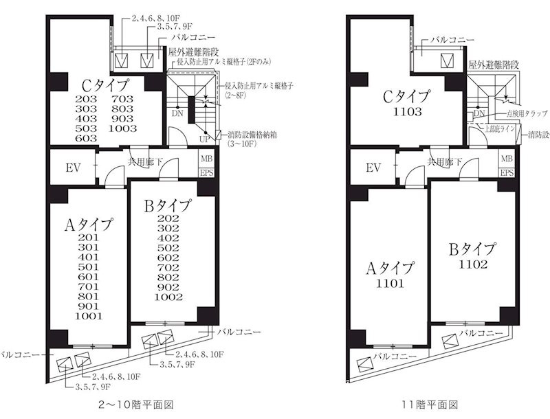 シーフォルム横濱平沼橋の区画図