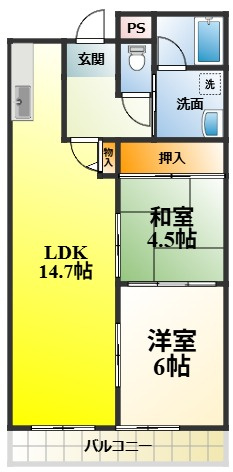 エルソレーユの間取り